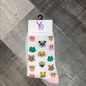 Yo Sox Farm Animals Avatar Emoji Womens Novelty Crew Socks One Size